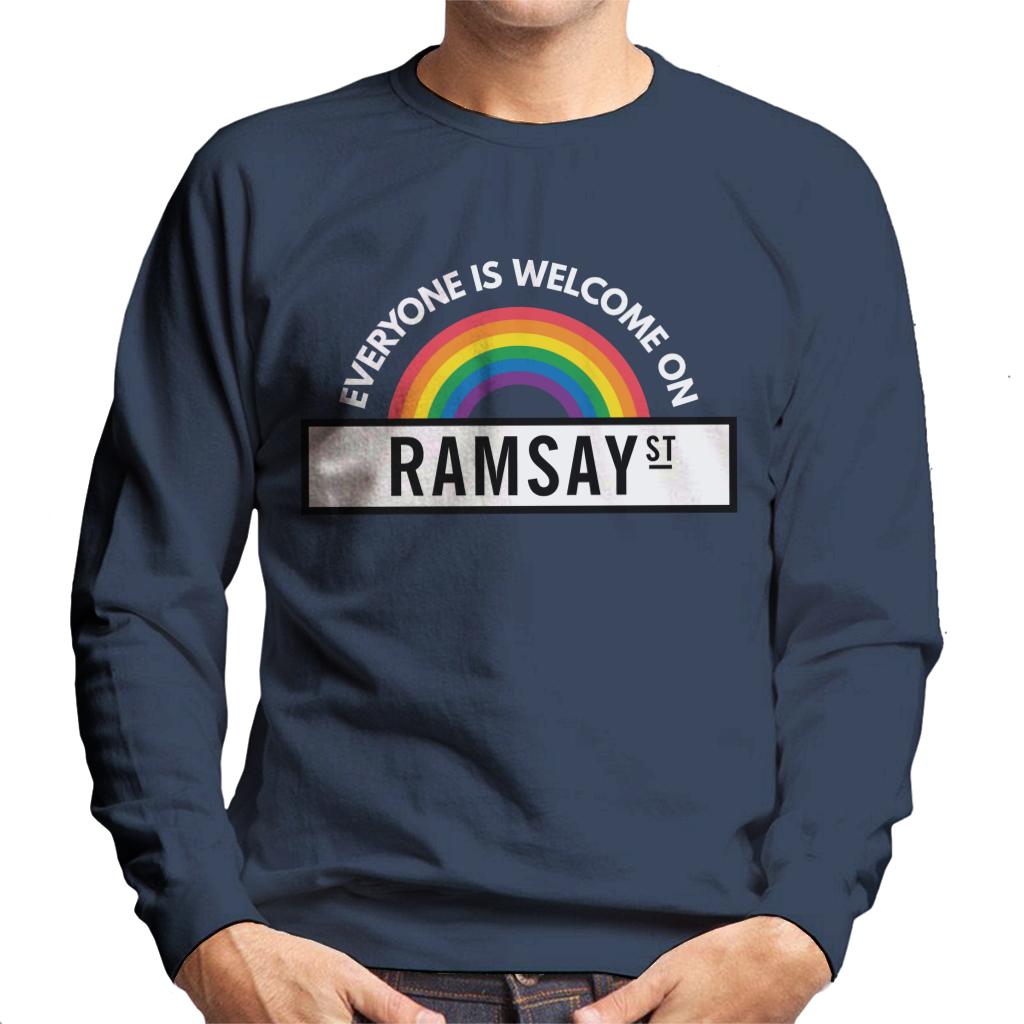 Neighbours Pride Everyone Is Welcome On Ramsay St Men's Sweatshirt-ALL + EVERY