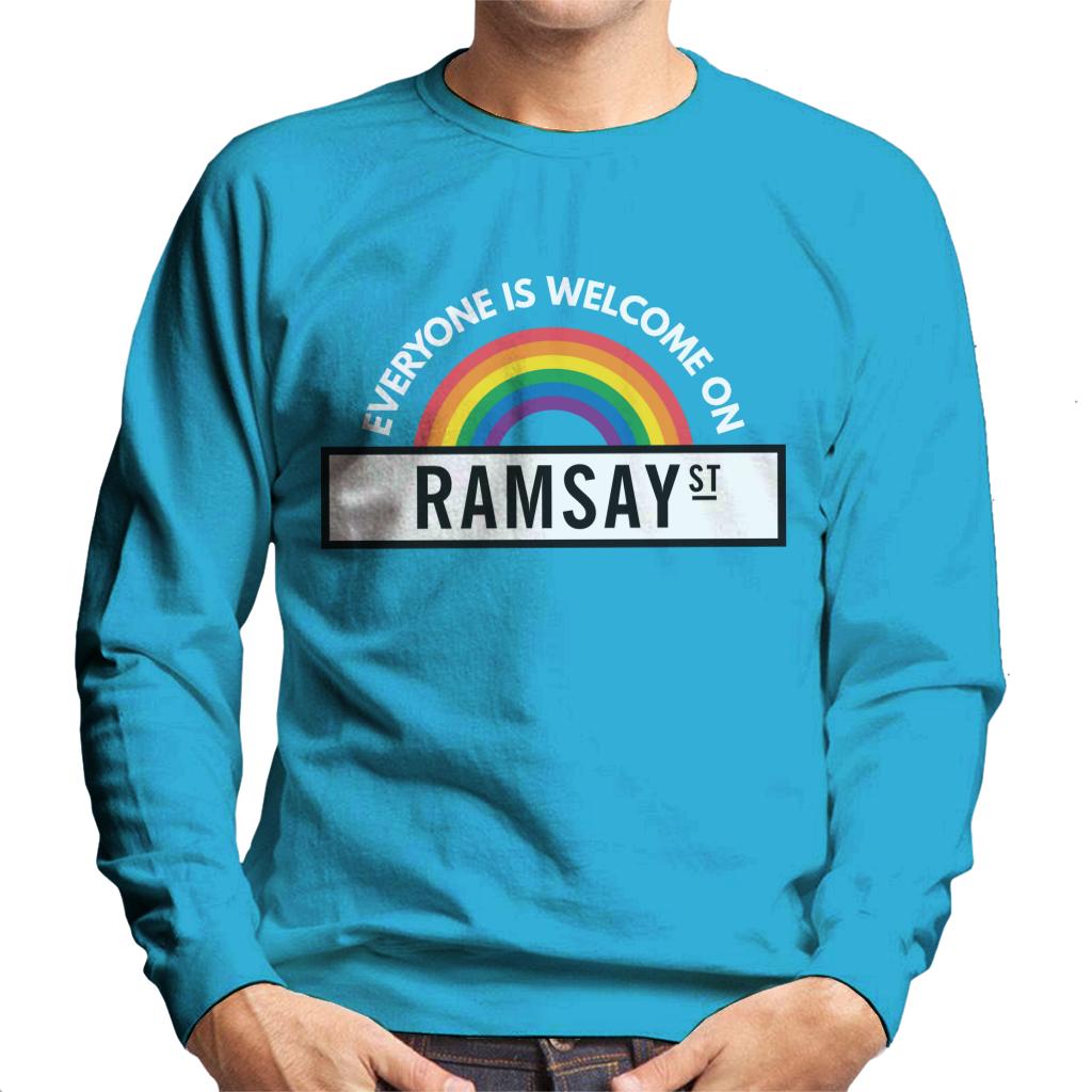 Neighbours Pride Everyone Is Welcome On Ramsay St Men's Sweatshirt-ALL + EVERY