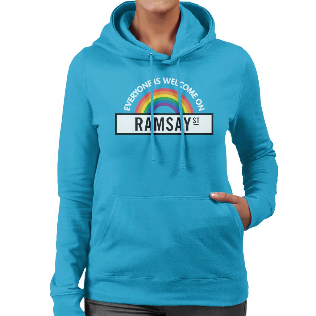 Neighbours Pride Everyone Is Welcome On Ramsay St Women's Hooded Sweatshirt-ALL + EVERY