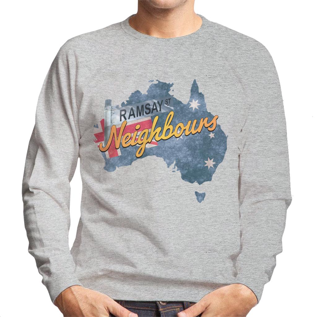 Neighbours Ramsay St Australian Flag Men's Sweatshirt-ALL + EVERY