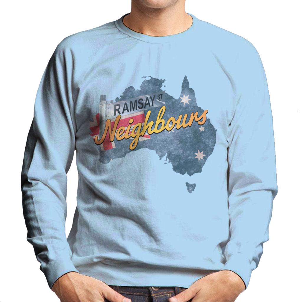 Neighbours Ramsay St Australian Flag Men's Sweatshirt-ALL + EVERY