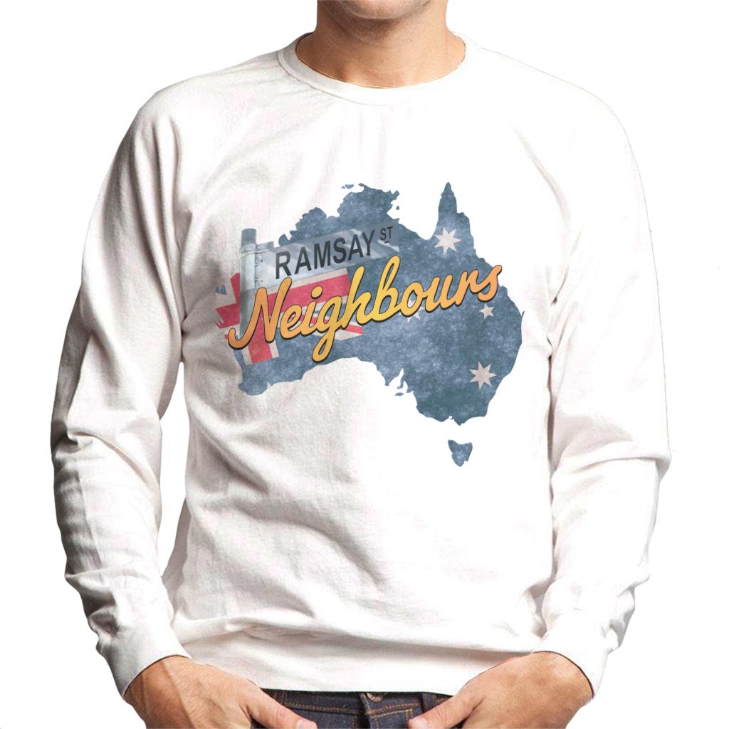 Neighbours Ramsay St Australian Flag Men's Sweatshirt-ALL + EVERY