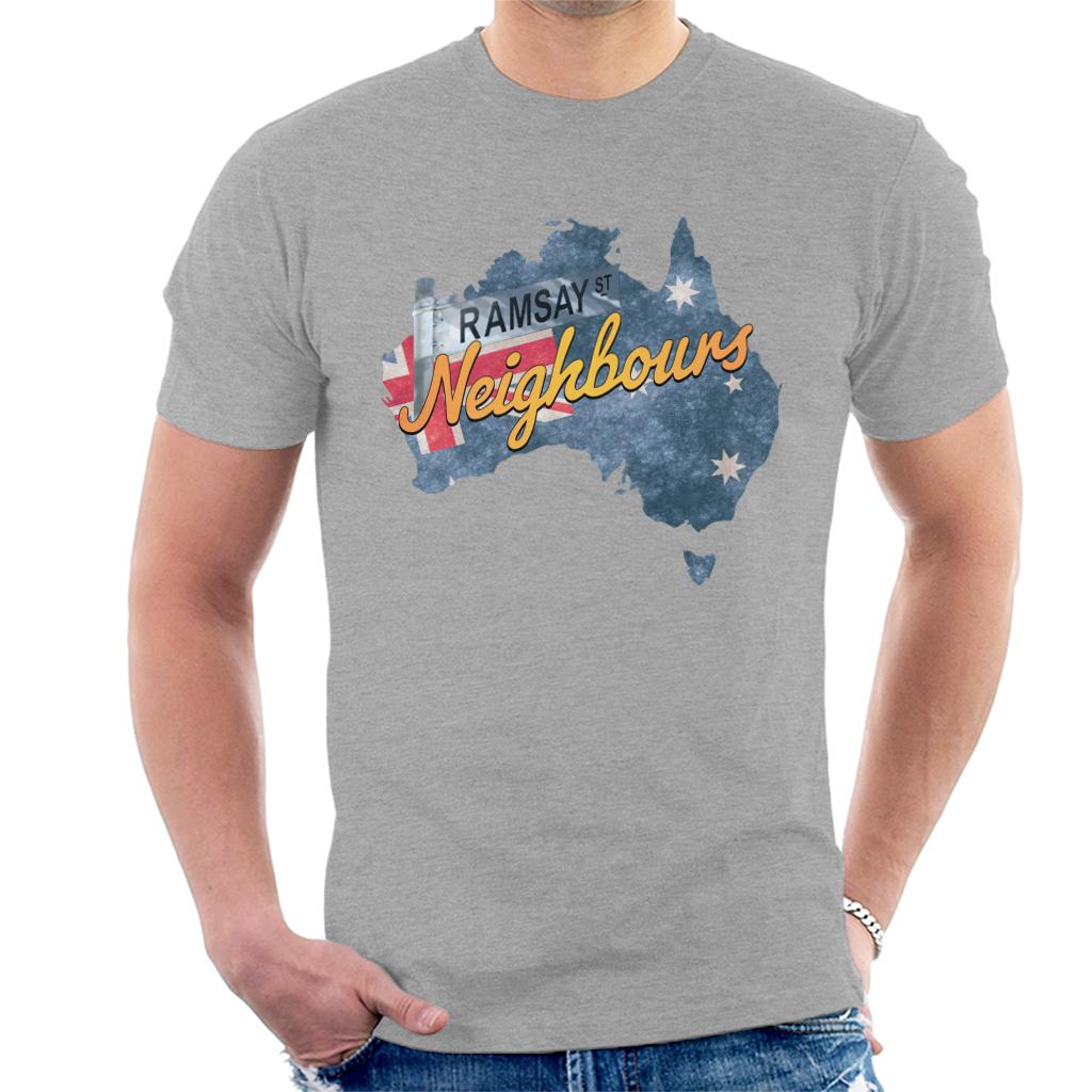 Neighbours Ramsay St Australian Flag Men's T-Shirt-ALL + EVERY