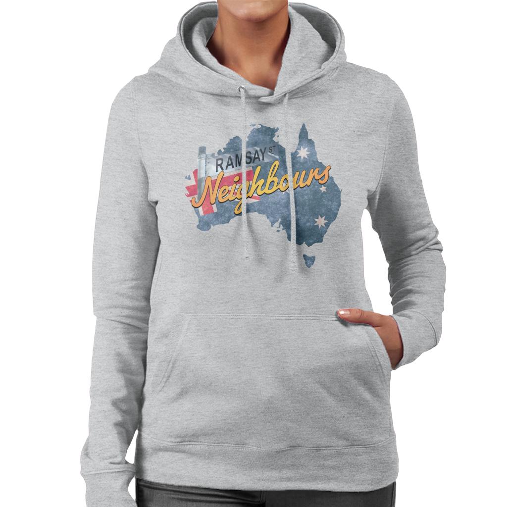 Neighbours Ramsay St Australian Flag Women's Hooded Sweatshirt-ALL + EVERY