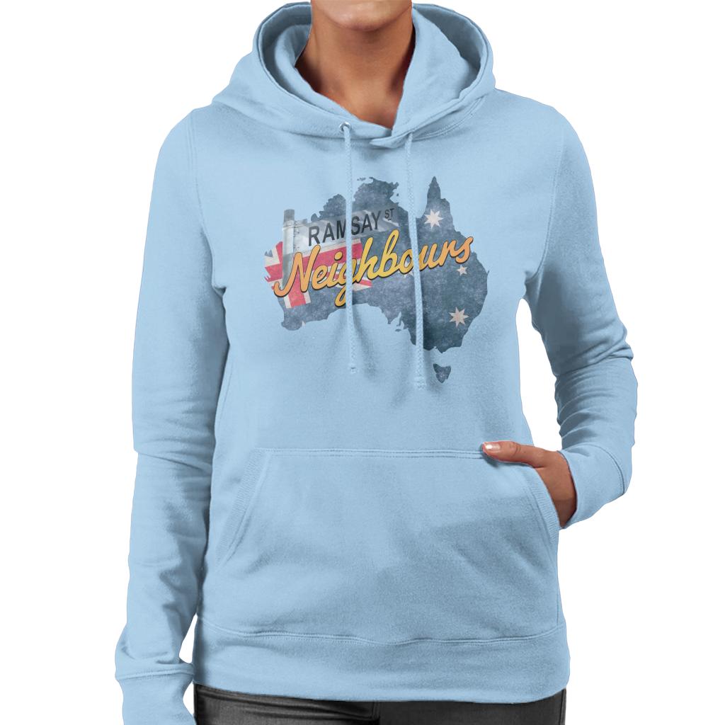 Neighbours Ramsay St Australian Flag Women's Hooded Sweatshirt-ALL + EVERY