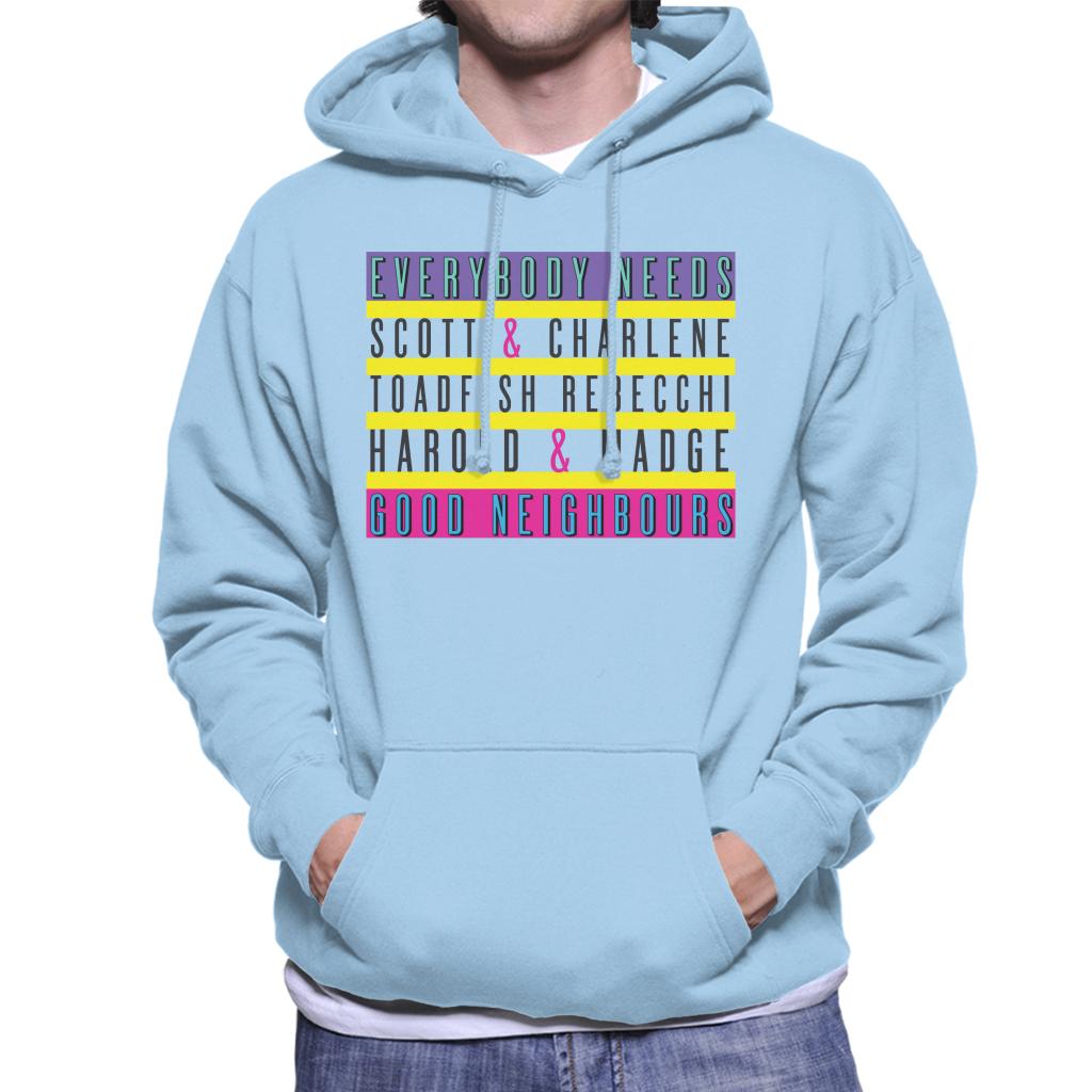 Neighbours Everybody Needs Good Neighbours Men's Hooded Sweatshirt-ALL + EVERY