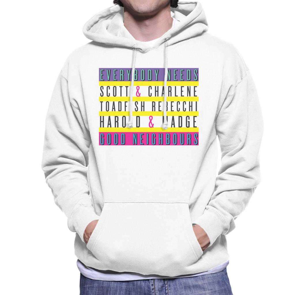 Neighbours Everybody Needs Good Neighbours Men's Hooded Sweatshirt-ALL + EVERY