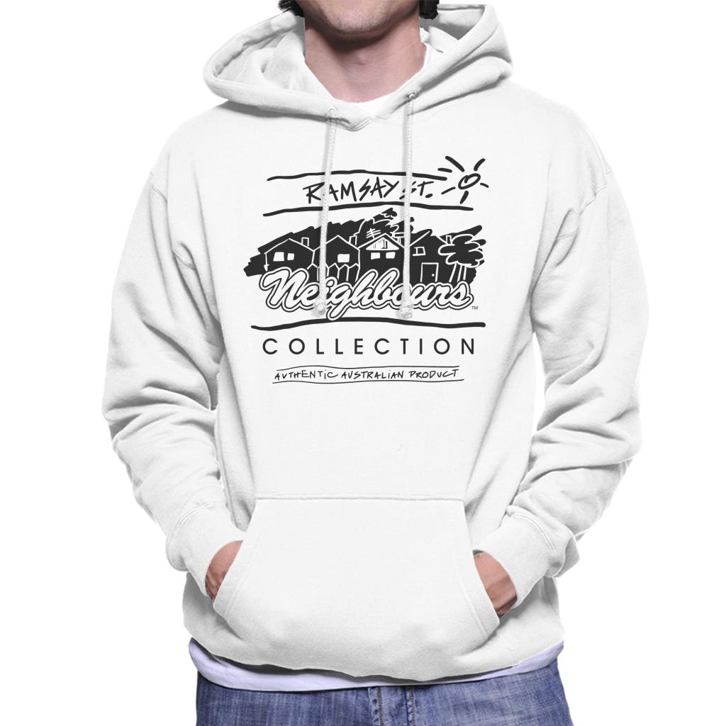 Neighbours Retro Illustration Men's Hooded Sweatshirt-ALL + EVERY