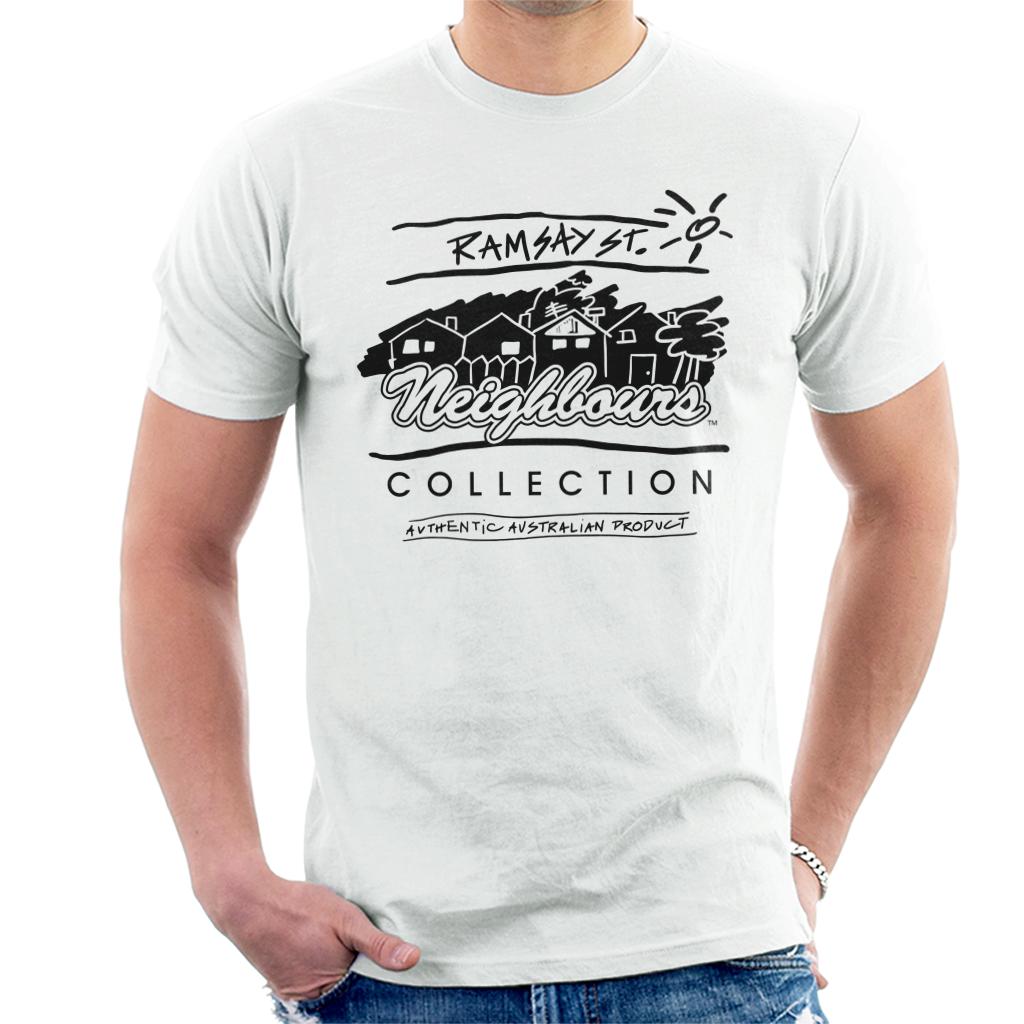 Neighbours Retro Illustration Men's T-Shirt-ALL + EVERY