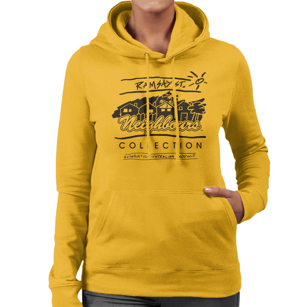 Neighbours Retro Illustration Women's Hooded Sweatshirt-ALL + EVERY