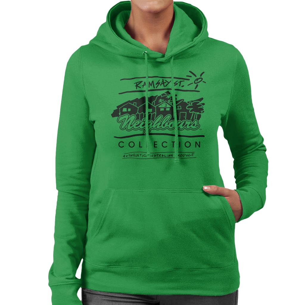 Neighbours Retro Illustration Women's Hooded Sweatshirt-ALL + EVERY