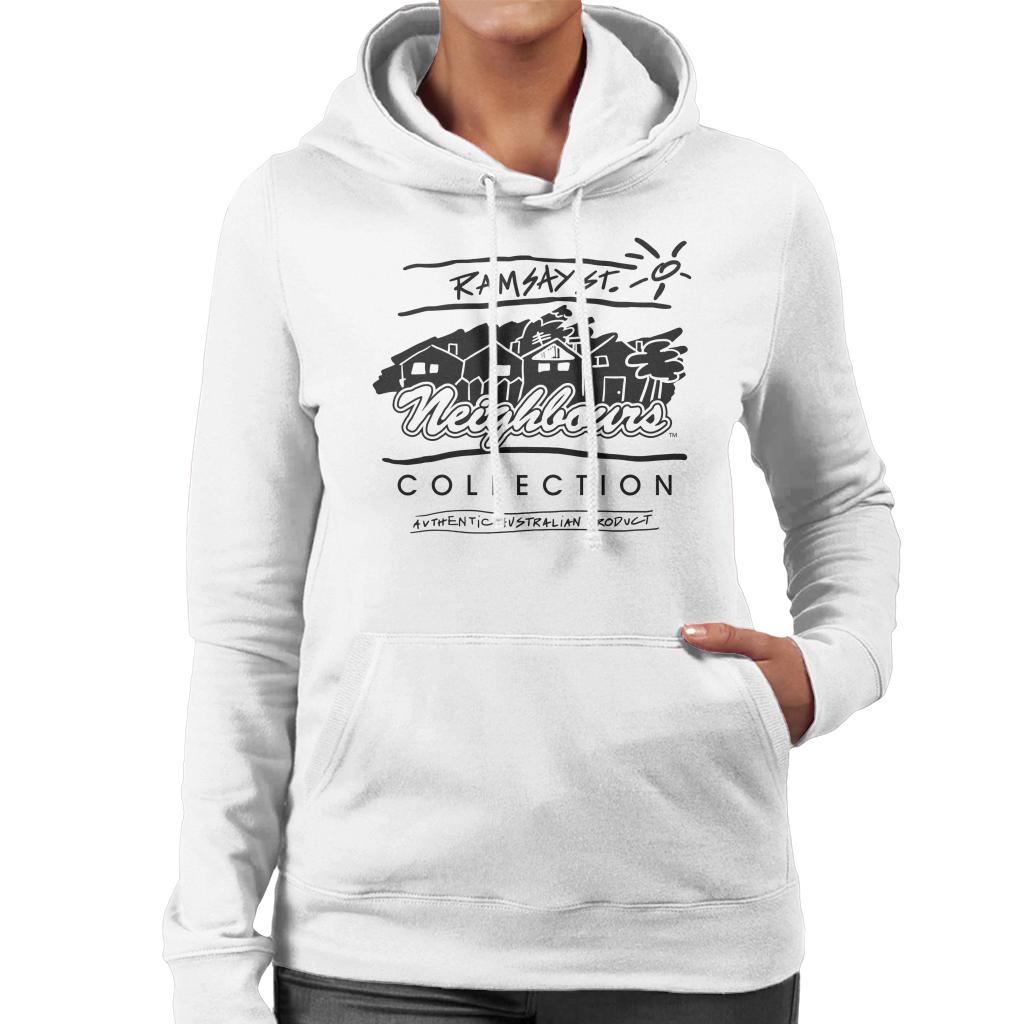 Neighbours Retro Illustration Women's Hooded Sweatshirt-ALL + EVERY