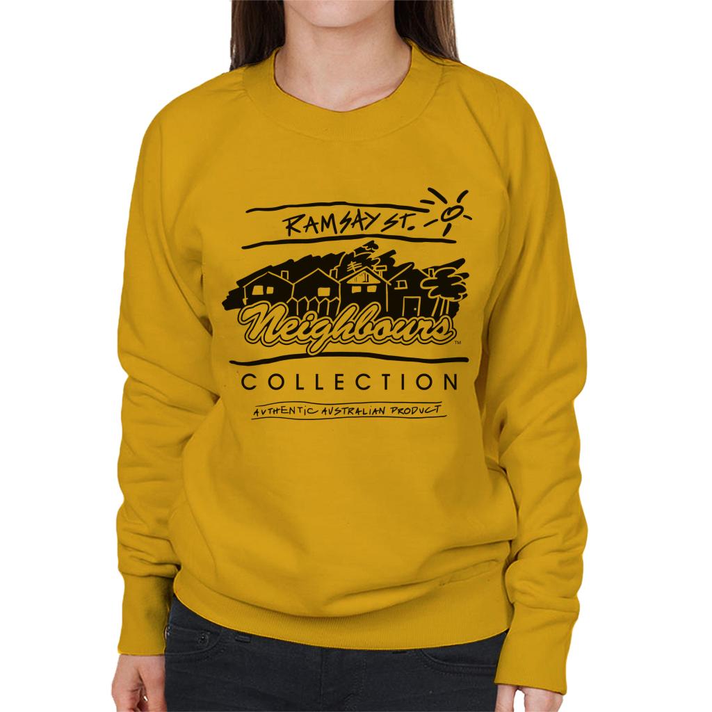 Neighbours Retro Illustration Women's Sweatshirt-ALL + EVERY