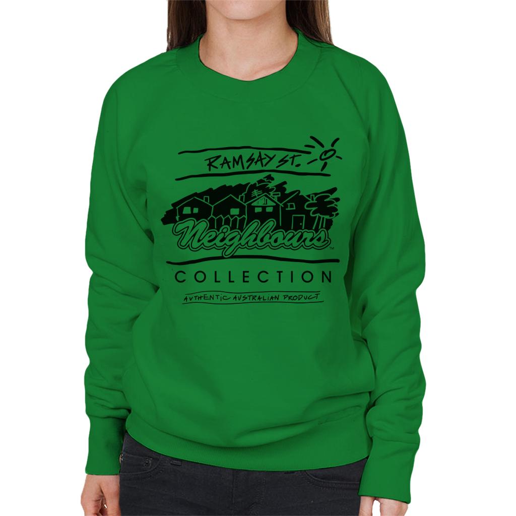 Neighbours Retro Illustration Women's Sweatshirt-ALL + EVERY