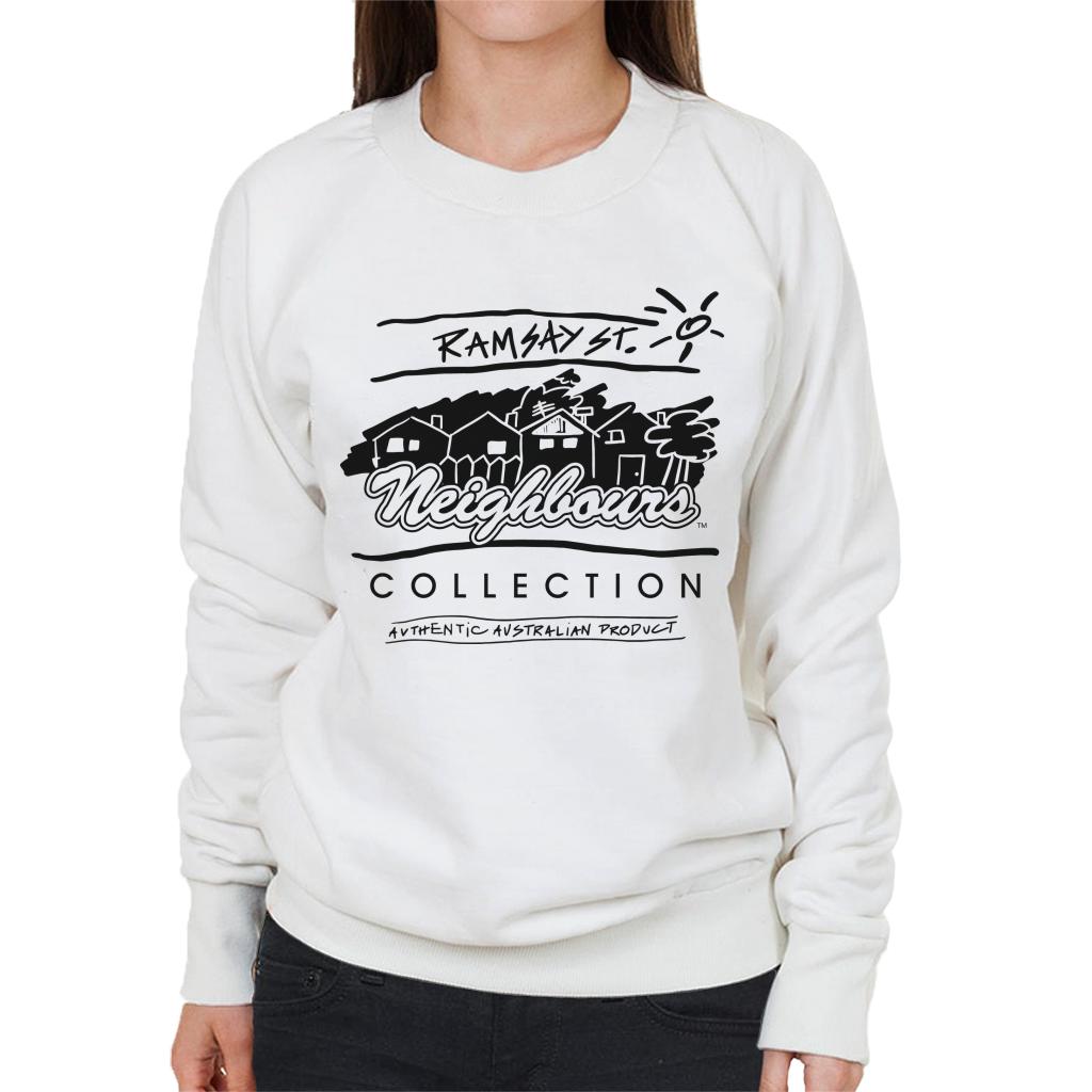 Neighbours Retro Illustration Women's Sweatshirt-ALL + EVERY