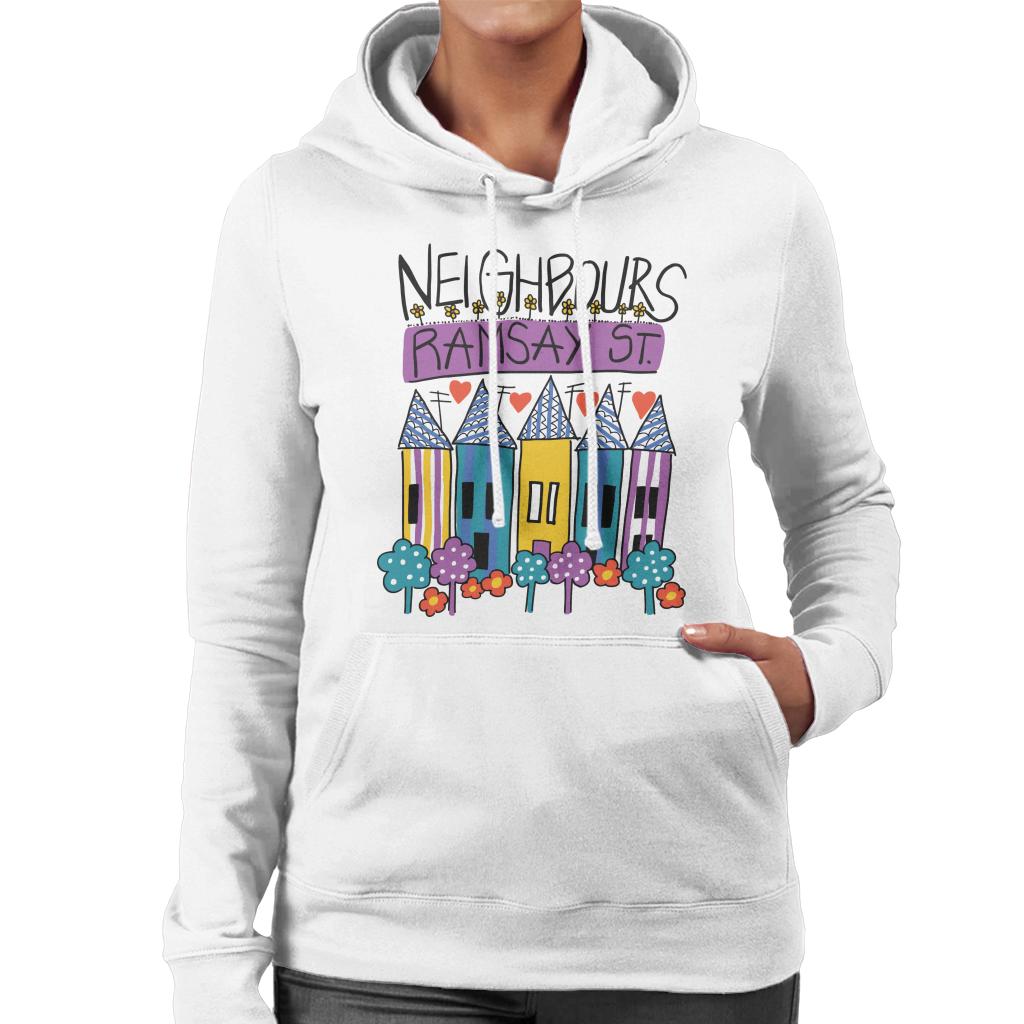 Neighbours Retro Ramsay St Women's Hooded Sweatshirt-ALL + EVERY