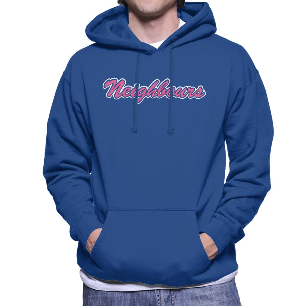 Neighbours Pink Retro Logo Men's Hooded Sweatshirt-ALL + EVERY