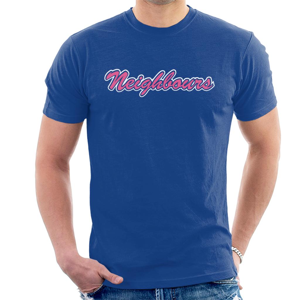 Neighbours Pink Retro Logo Men's T-Shirt-ALL + EVERY