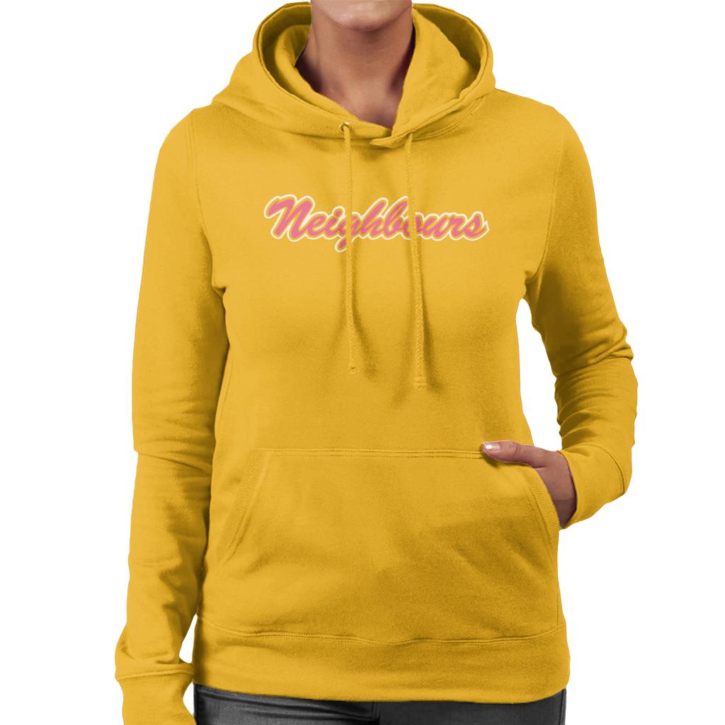 Neighbours Pink Retro Logo Women's Hooded Sweatshirt-ALL + EVERY