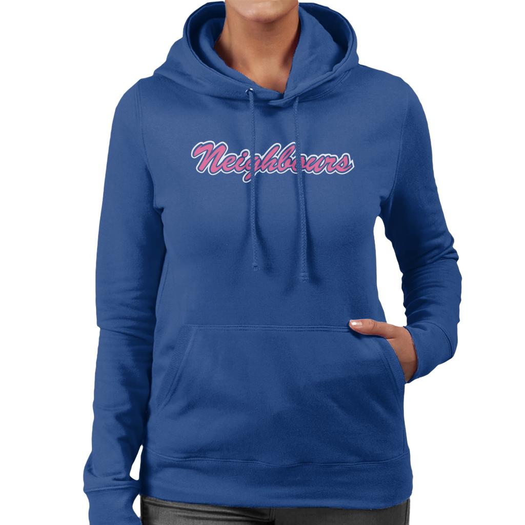 Neighbours Pink Retro Logo Women's Hooded Sweatshirt-ALL + EVERY