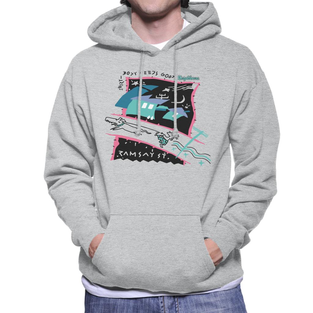 Neighbours Retro Montage Men's Hooded Sweatshirt-ALL + EVERY