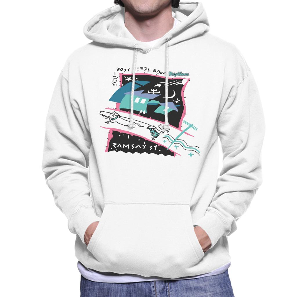 Neighbours Retro Montage Men's Hooded Sweatshirt-ALL + EVERY