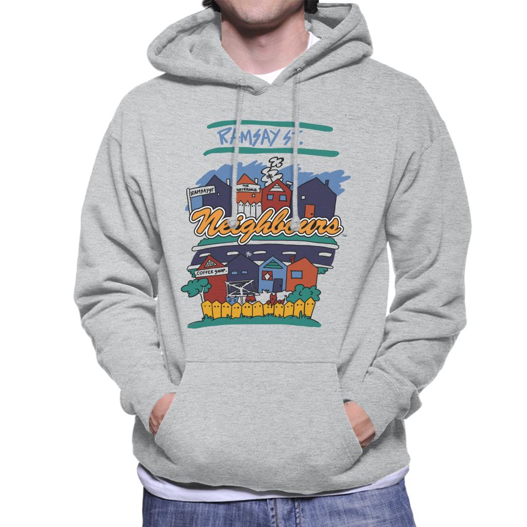 Neighbours Ramsay St Houses Men's Hooded Sweatshirt-ALL + EVERY