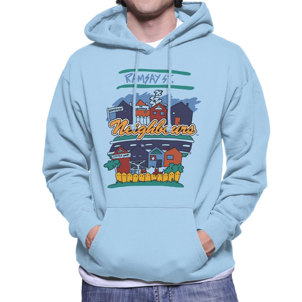 Neighbours Ramsay St Houses Men's Hooded Sweatshirt-ALL + EVERY