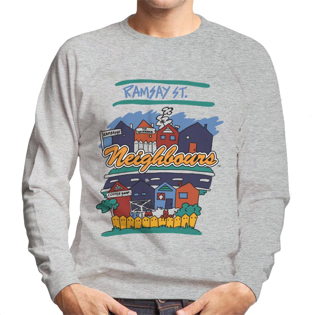 Neighbours Ramsay St Houses Men's Sweatshirt-ALL + EVERY