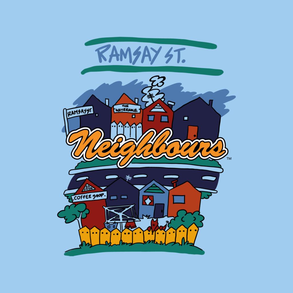 Neighbours Ramsay St Houses Men's T-Shirt-ALL + EVERY