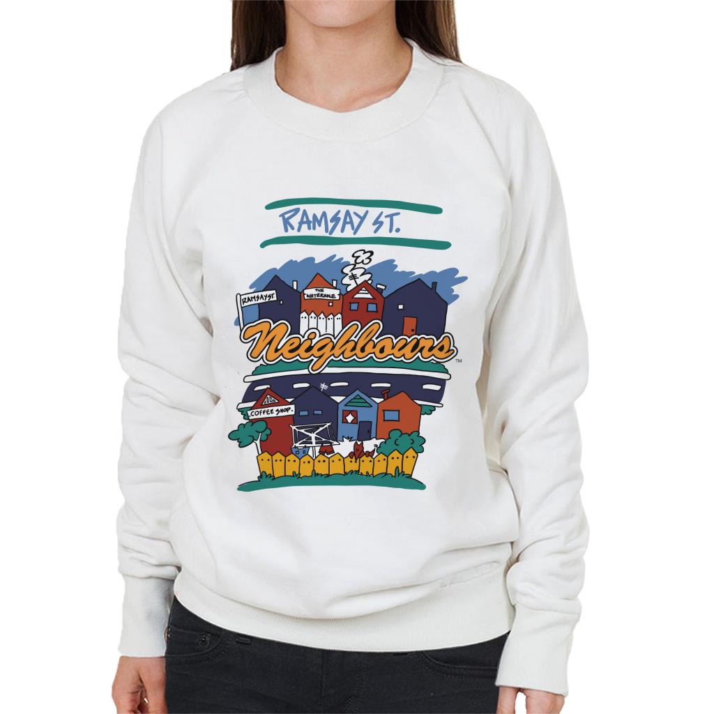 Neighbours Ramsay St Houses Women's Sweatshirt-ALL + EVERY