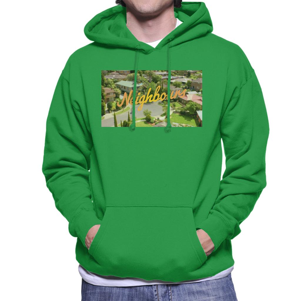 Neighbours Ramsay St Aerial Opening Men's Hooded Sweatshirt-ALL + EVERY