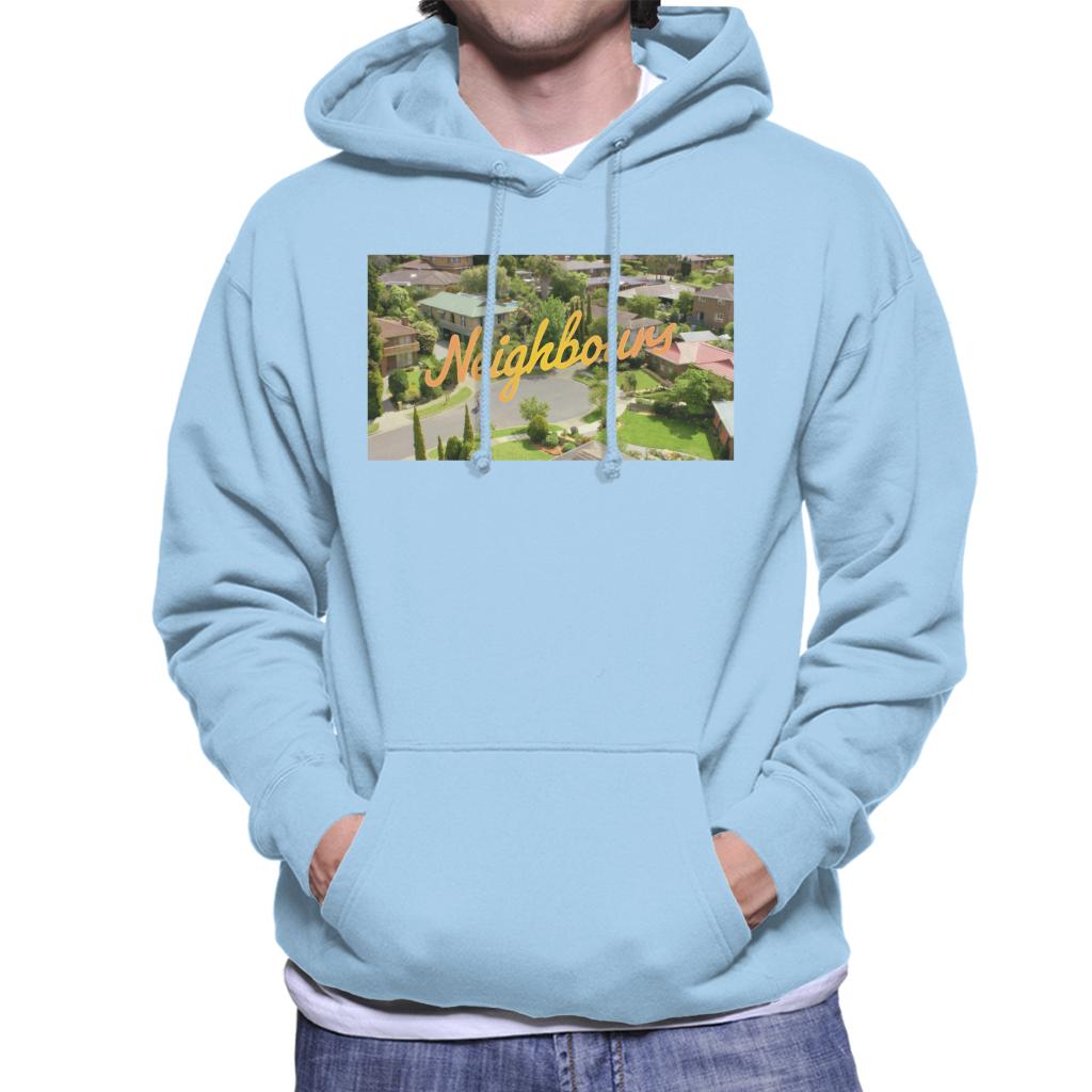 Neighbours Ramsay St Aerial Opening Men's Hooded Sweatshirt-ALL + EVERY