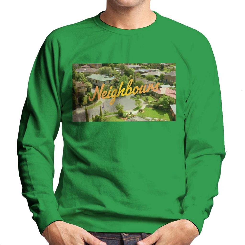 Neighbours Ramsay St Aerial Opening Men's Sweatshirt-ALL + EVERY