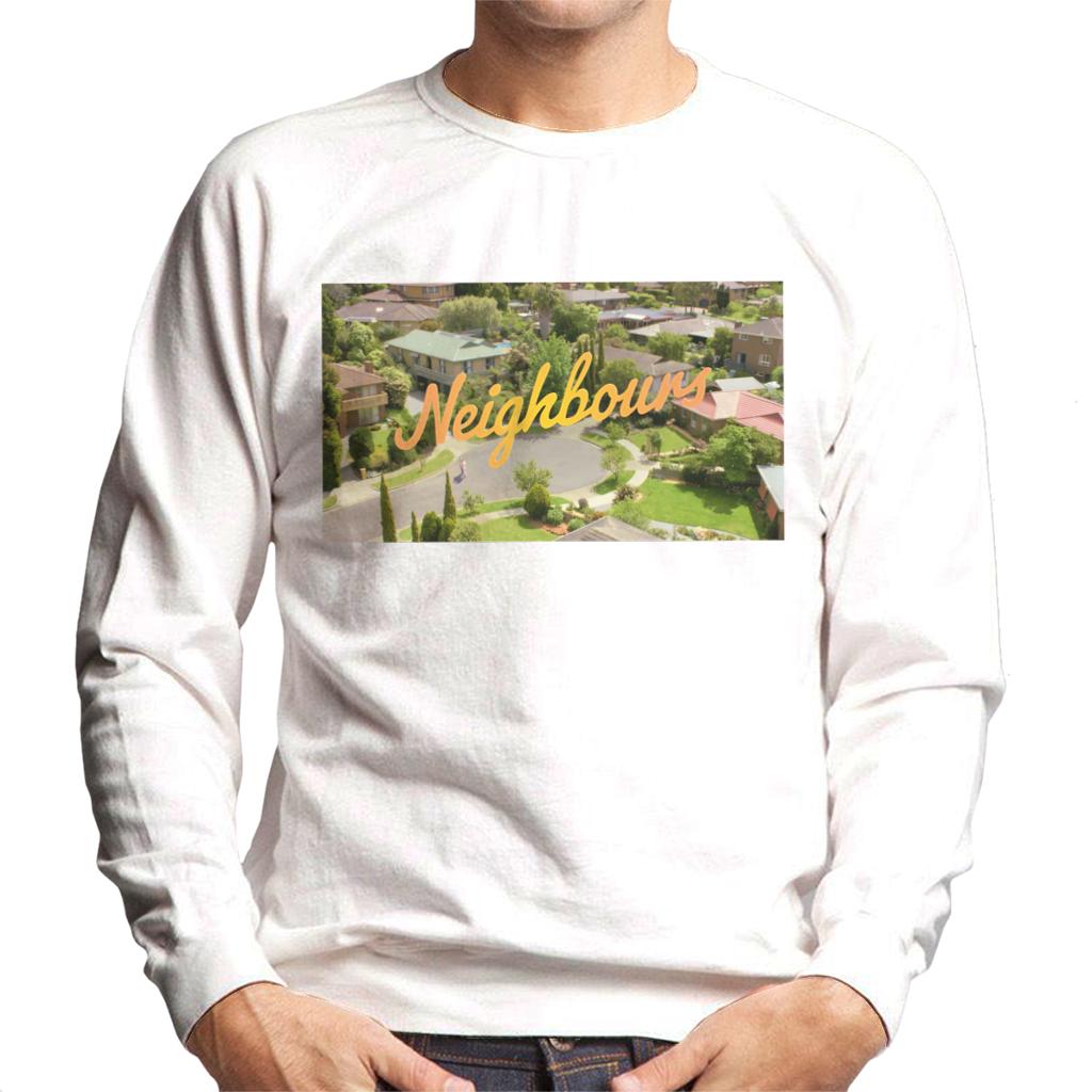 Neighbours Ramsay St Aerial Opening Men's Sweatshirt-ALL + EVERY