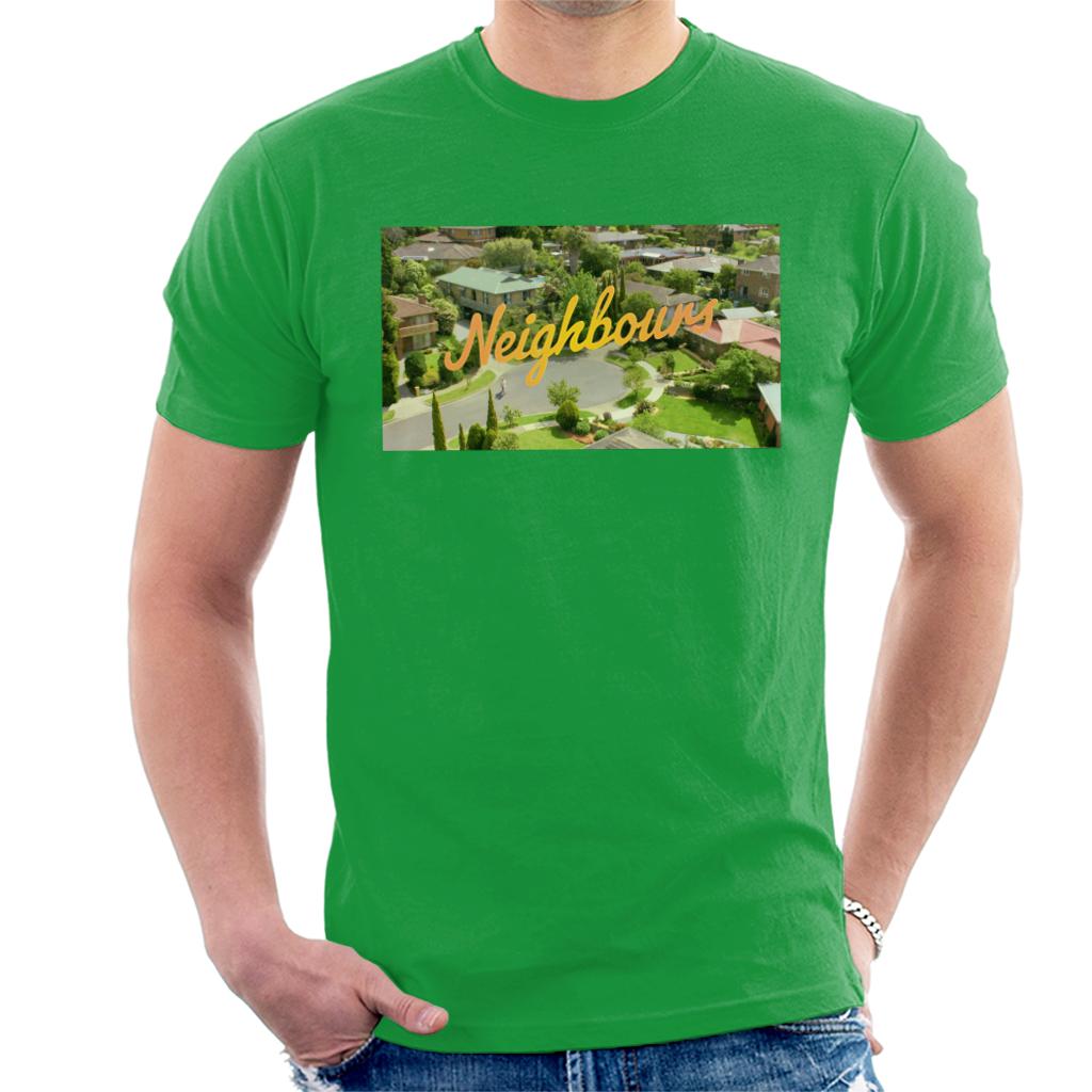 Neighbours Ramsay St Aerial Opening Men's T-Shirt-ALL + EVERY