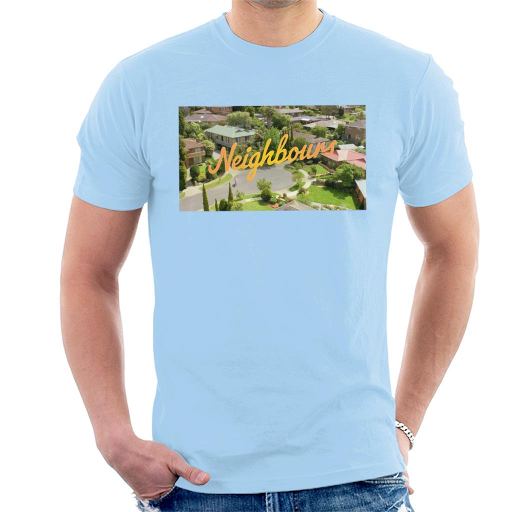 Neighbours Ramsay St Aerial Opening Men's T-Shirt-ALL + EVERY