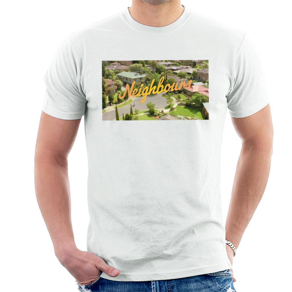 Neighbours Ramsay St Aerial Opening Men's T-Shirt-ALL + EVERY