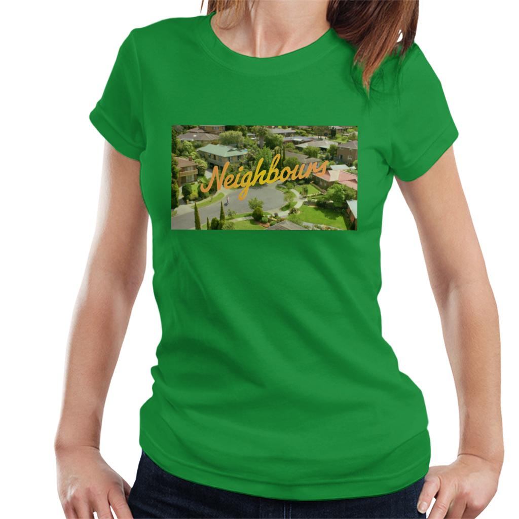 Neighbours Ramsay St Aerial Opening Women's T-Shirt-ALL + EVERY