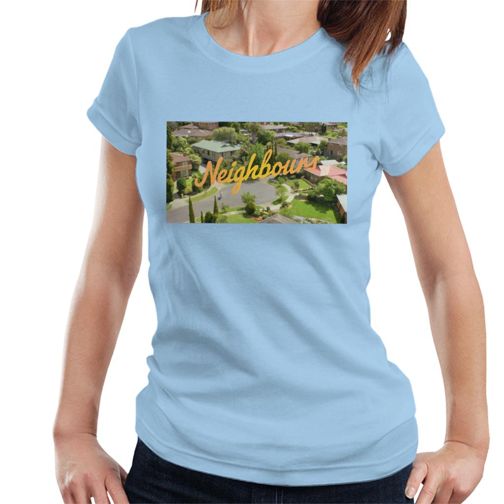 Neighbours Ramsay St Aerial Opening Women's T-Shirt-ALL + EVERY