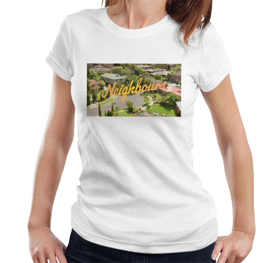 Neighbours Ramsay St Aerial Opening Women's T-Shirt-ALL + EVERY