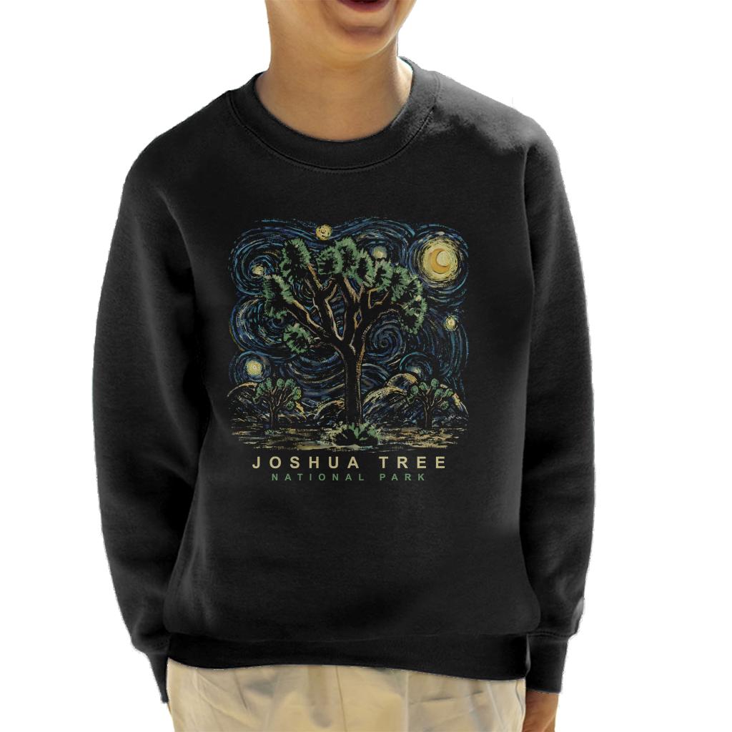 US National Parks Joshua Tree Oil On Canvas Style Kid's Sweatshirt-ALL + EVERY