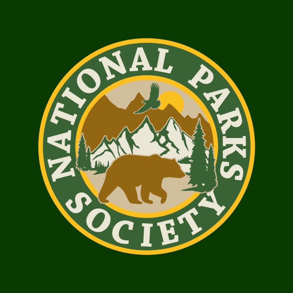 US National Parks Society Bear Roaming Badge Women's Hooded Sweatshirt-ALL + EVERY