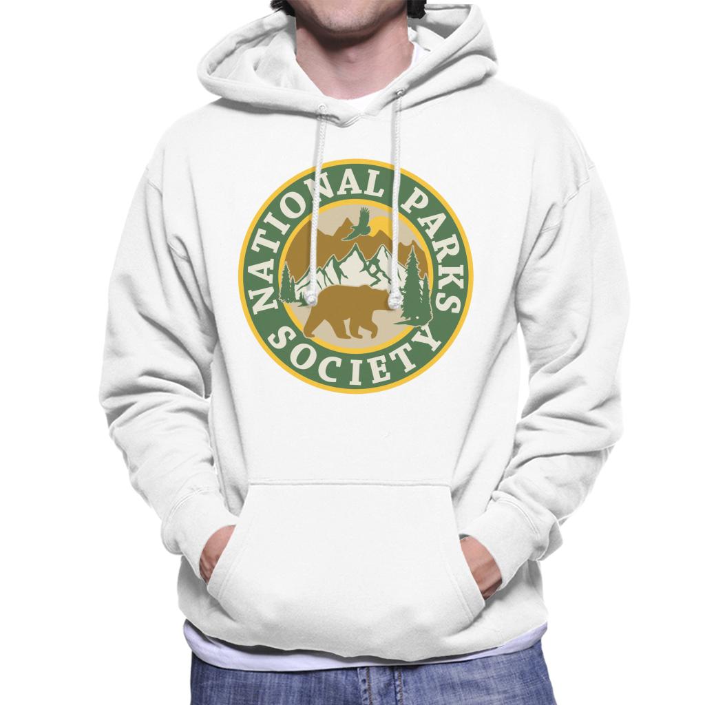 US National Parks Society Bear Roaming Badge Men's Hooded Sweatshirt-ALL + EVERY