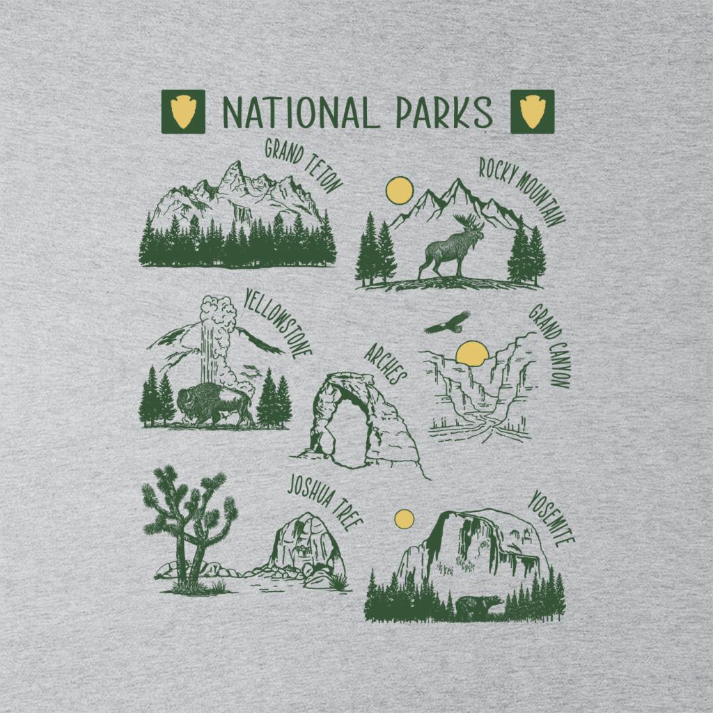 US National Parks Montage Men's T-Shirt-ALL + EVERY