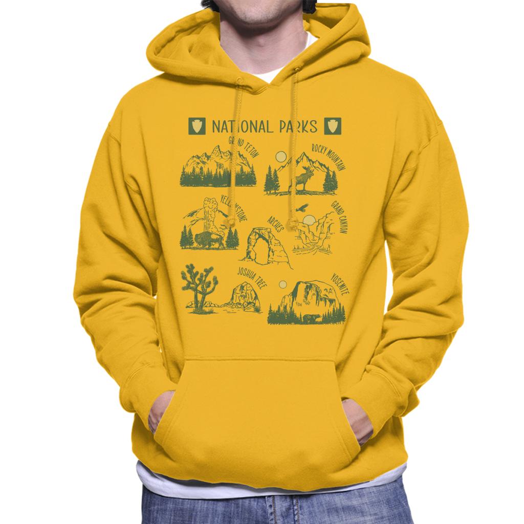 US National Parks Montage Men's Hooded Sweatshirt-ALL + EVERY