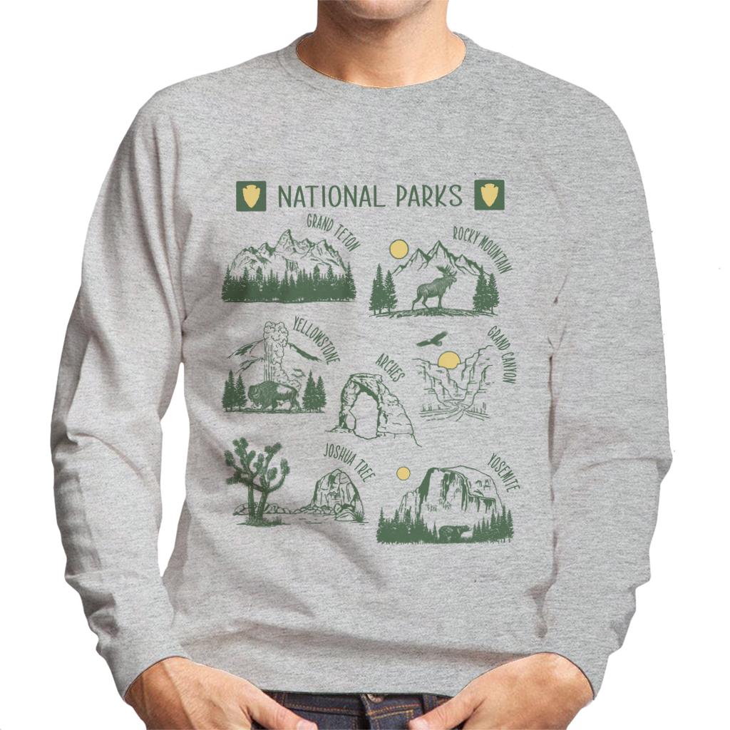 US National Parks Montage Men's Sweatshirt-ALL + EVERY