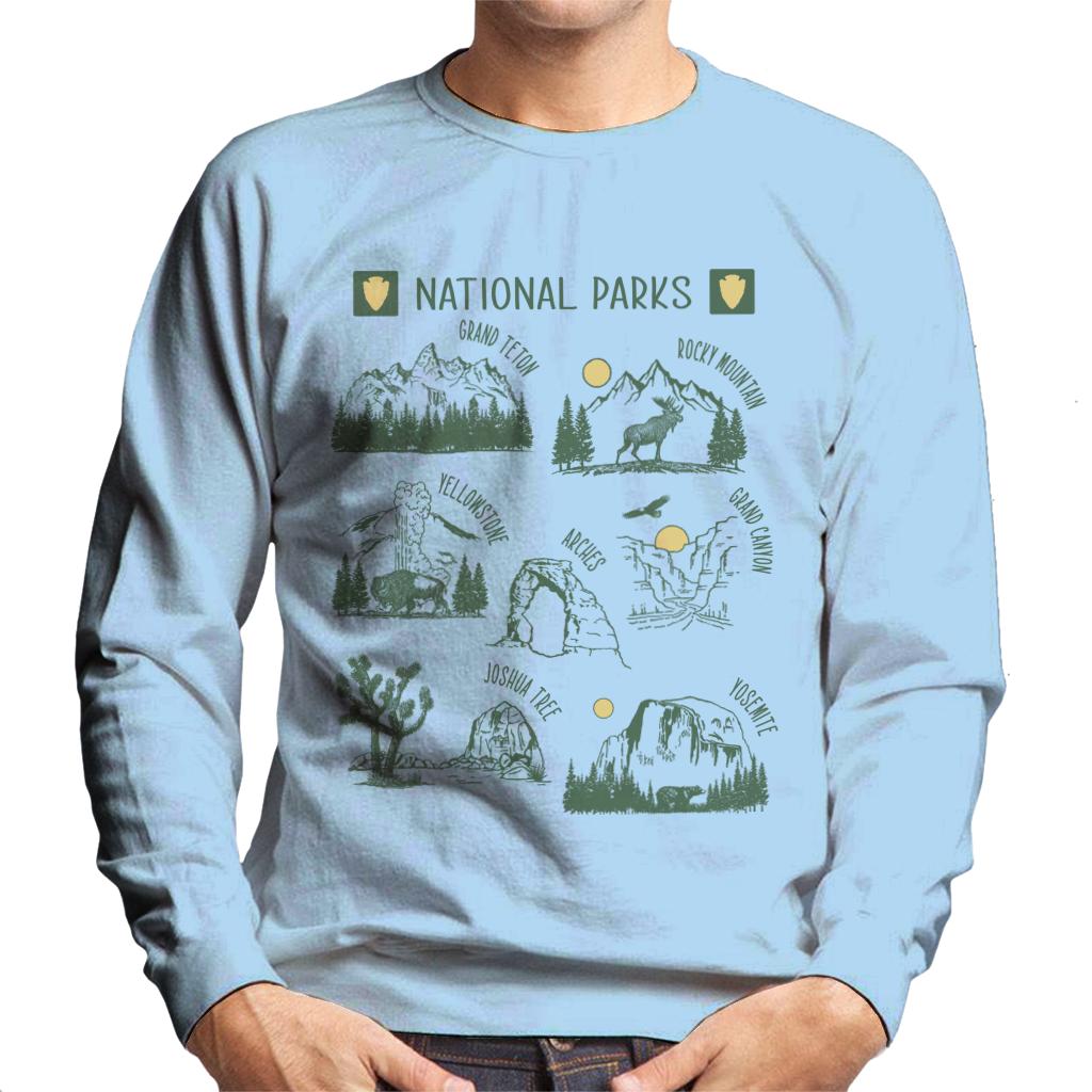 US National Parks Montage Men's Sweatshirt-ALL + EVERY