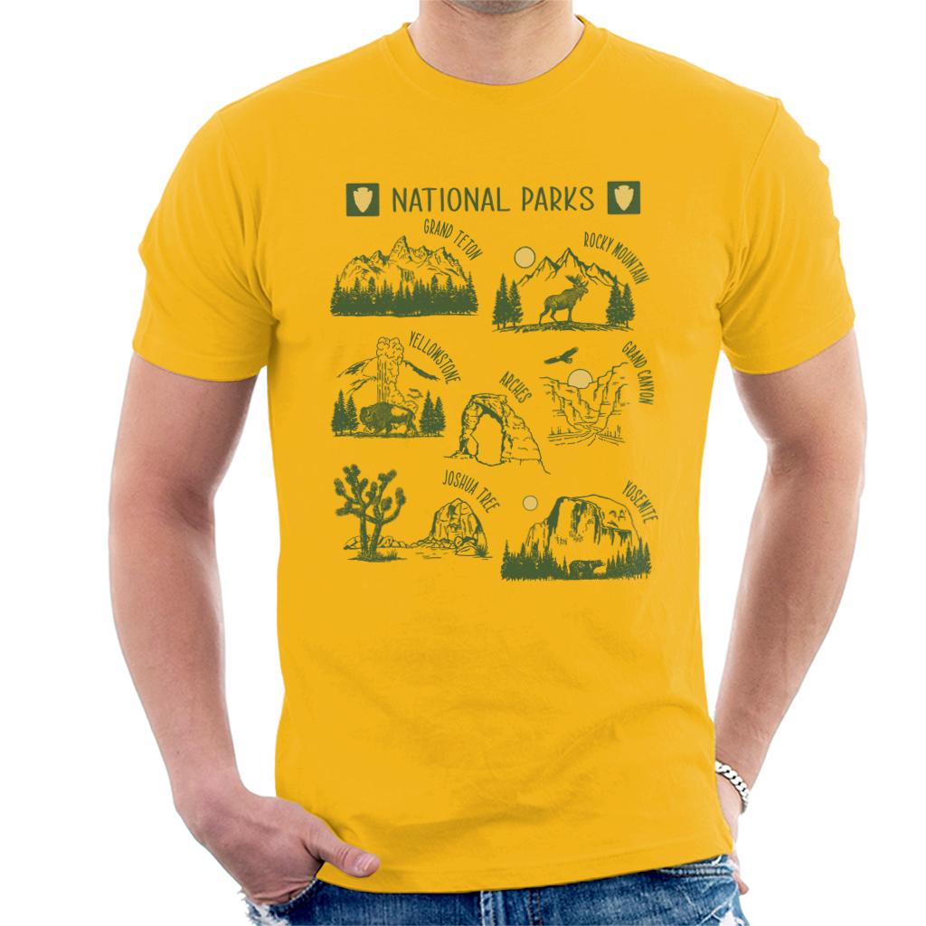 US National Parks Montage Men's T-Shirt-ALL + EVERY