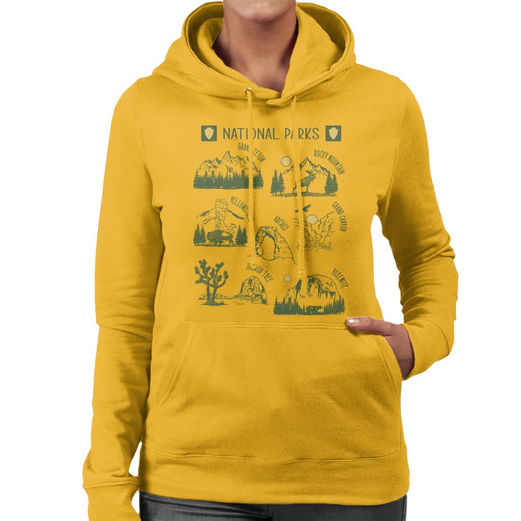 US National Parks Montage Women's Hooded Sweatshirt-ALL + EVERY